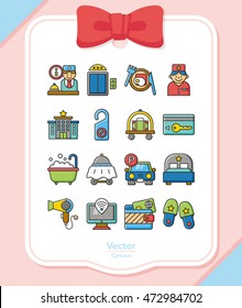 icon set hotel vector