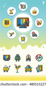 icon set hotel vector