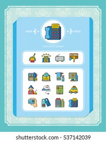 icon set hotel vector