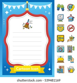 icon set hotel vector