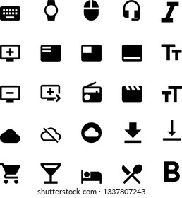 icon set hour shopping bold type