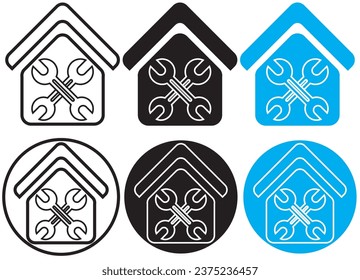 icon set , house and key icon set 