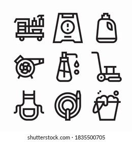 Icon Set Housekeeping for different seasons Line