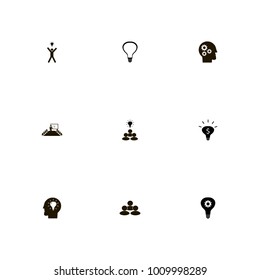 icon set Idea with money idea, presentation, gears and best idea