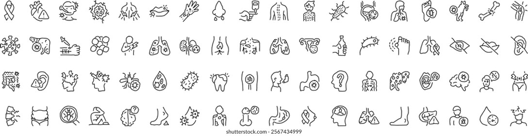 icon set illustration anatomy gym fitness