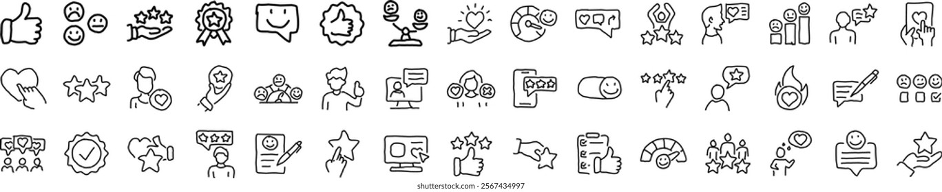 icon set illustration handwriting administration analytics business