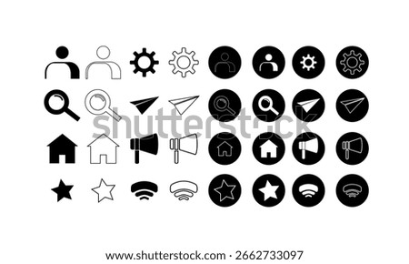 icon set, illustration, vector, icon symbol, horizontal, design element