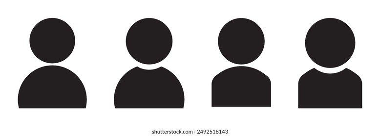 Icon set includes user, person, group, and team icons in a simple linear and solid style.