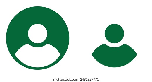 El conjunto de iconos incluye iconos de usuario, persona, grupo y equipo en un estilo simple lineal y sólido. Conjunto de iconos de usuario verde.