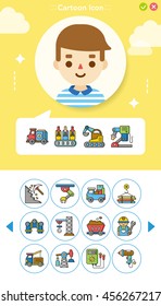 icon set industry vector