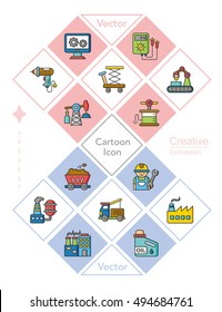 icon set industry vector
