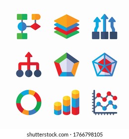 Elemento de información de conjunto de iconos para diferentes temporadas Color 
