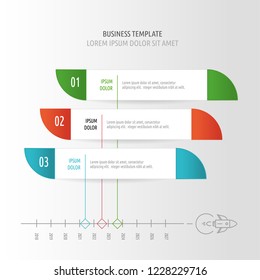 Icon Set and Infographics. Decorative Flags. Color vector time axis. Template with hexagons.