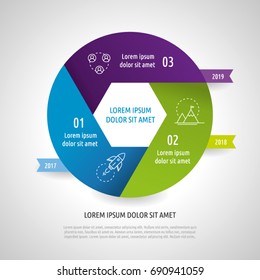 Icon Set and Infographics. Decorative Flags. Color vector time axis. Template with hexagons.