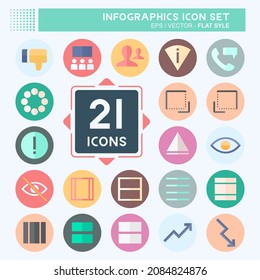 Icon Set Infographics - Flat Style - Simple illustration,Editable stroke,Design template vector, Good for prints, posters, advertisements, announcements, info graphics, etc.