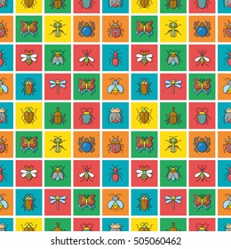 icon set insect vector