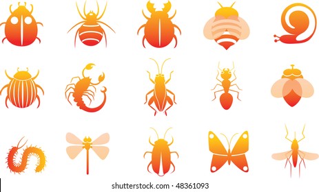 icon set of insects