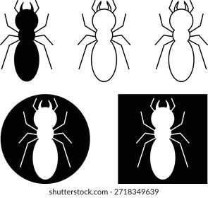 Un conjunto de iconos inspirado en hormigas y termitas