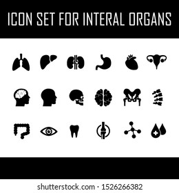 icon set  for internal organs