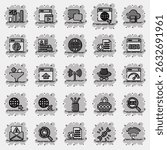 Icon set of internet. Internet network elements. Icon in comic style.