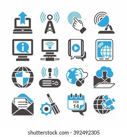 icon set internet vector
