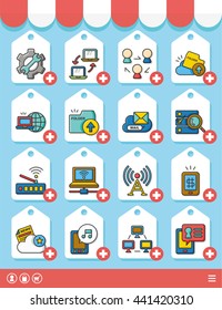 icon set internet  vector