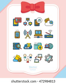 icon set internet  vector