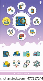icon set internet  vector