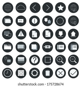 Icon set internet vector illustration