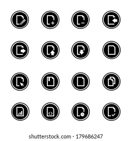Icon set isolated on the white background for mobile and web application