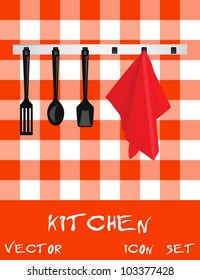 Icon set of kitchen  appliances, vector illustration