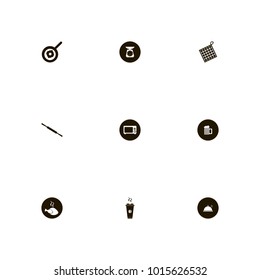 icon set Kitchen with dish, food, grill and beer