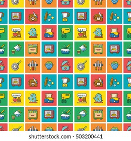 icon set kitchen vector