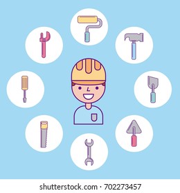 icon set labor day