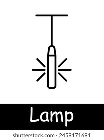 Lámparas de iconos. Lámparas, accesorios, iluminación, luz, lámpara, linterna, bombilla, iluminación, concepto, variedad, tubo, iluminador, resplandor, brillo. Concepto de elección.