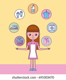 icon set laundry cleaning delicate