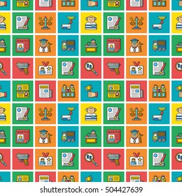 icon set law vector