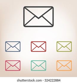 icon set of letter. Vector illustration