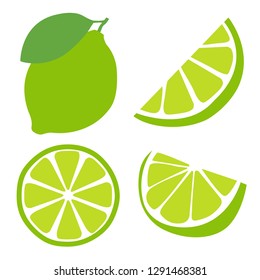 icon set lime, vector illustration