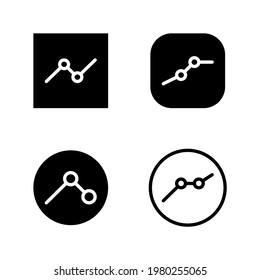 Icon set line graph with circle. can be used for logo use. flat vector icon for any purpose