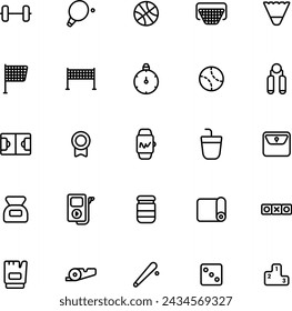 Icon set Line Sport for vector design