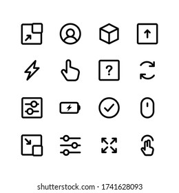 Icon set line, for website and App mobile. Vector illustration