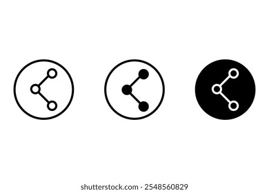 Conjunto de iconos de Enlace. Enlace, Enlace compartido, Enlace externo conjunto de iconos de Vector negro. para concepto móvil y Diseño web. Ilustración vectorial
