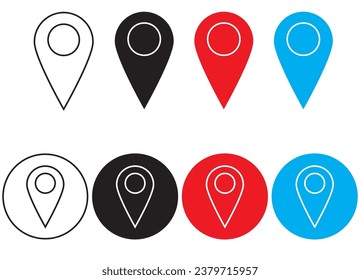 icon set, location icon set , set of location icon