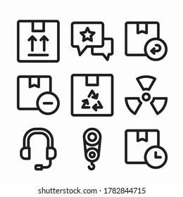Icon Set Logistic for different seasons Line