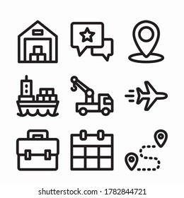 Icon Set Logistic for different seasons Line