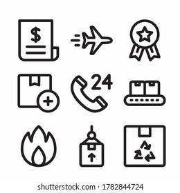 Icon Set Logistic for different seasons Line