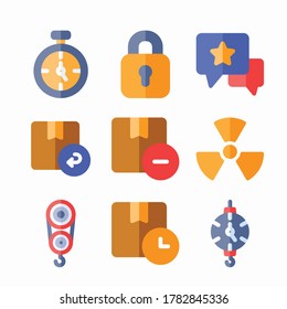 Icon Set Logistic for different seasons Color