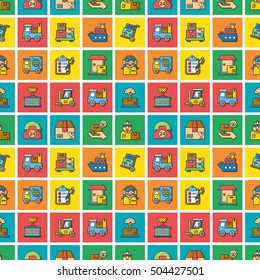 icon set logistic vector