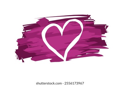 icon set of Love Heart Symbol Icons .  Illustration Set with Solid and Outline Vector Hearts pink and purple color. editable eps10